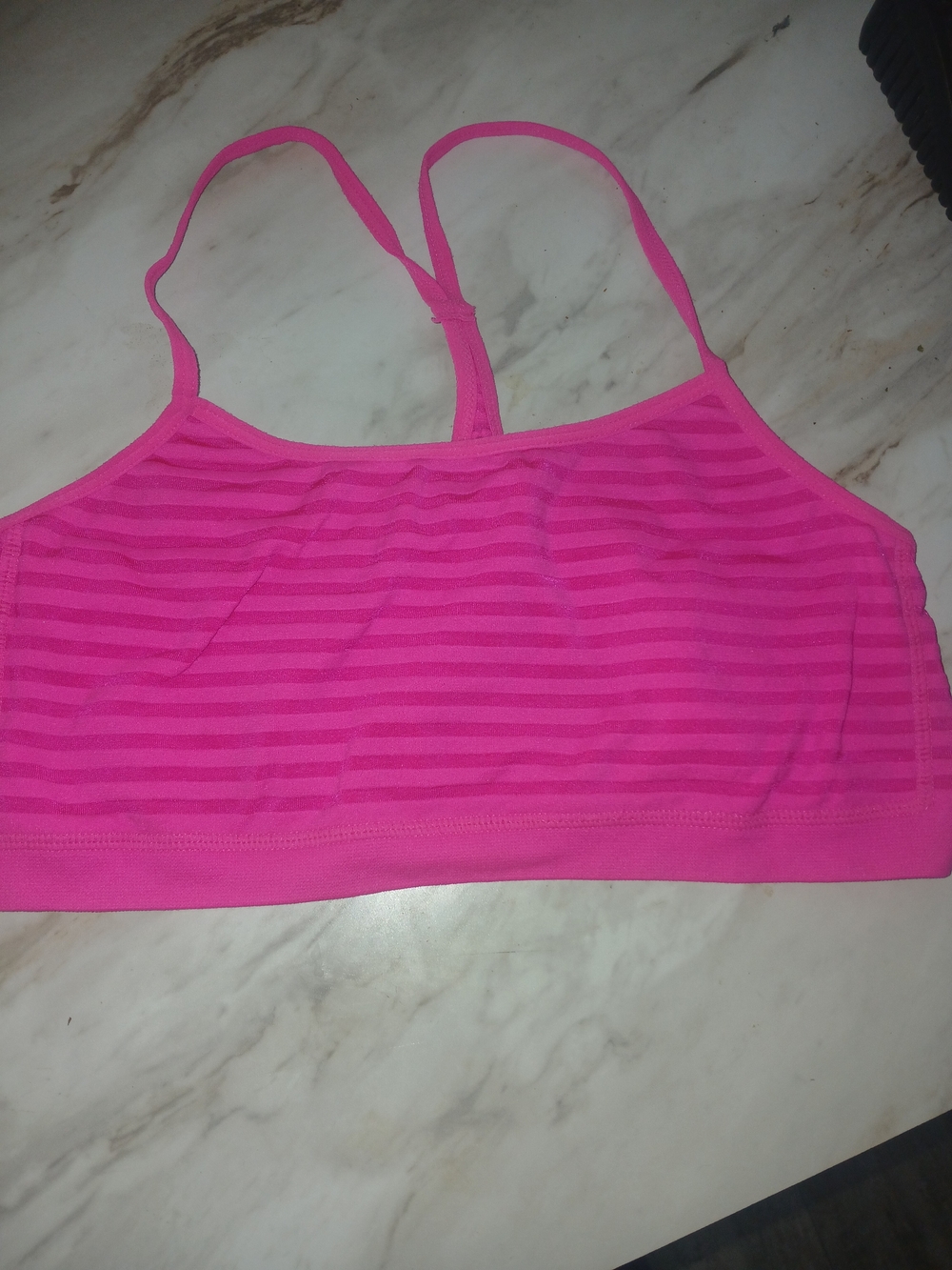 Large Pink Seamless Strappy Bralette